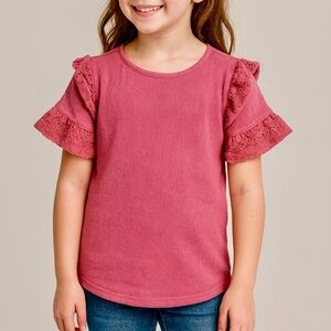 Matilda Jane Textured Ruffle-Sleeve Top – Girls Size 8